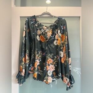 Floral Women's Top - Green